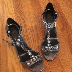 Brand new sparkly jeweled peep toe heels